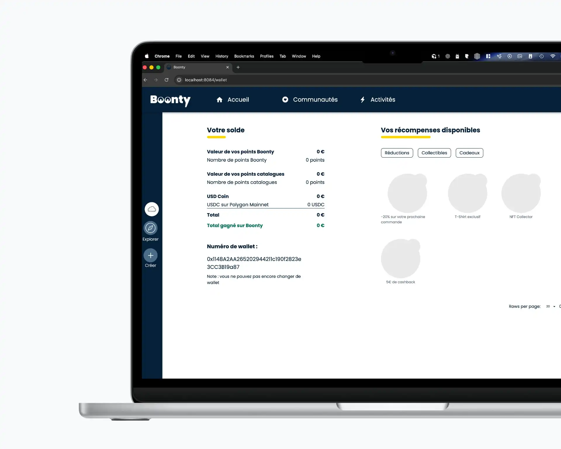 Boonty B2C balance view